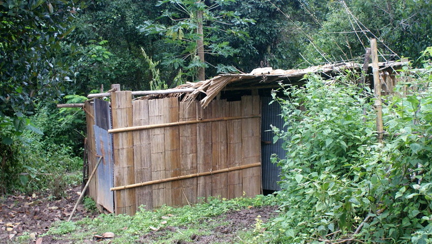 homestay toilet outside